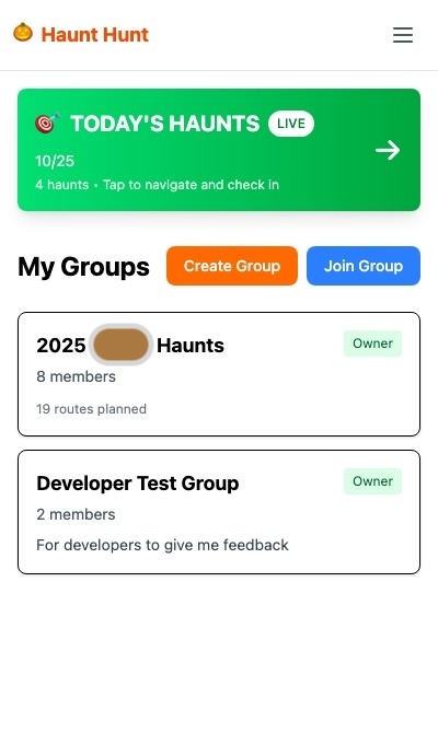 Groups management dashboard